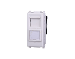 Presa Rete CAT6 RJ45 Bianca Compatibile con Vimar® Plana
