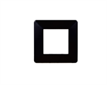 Placca in Plastica Nera 2 Posti Compatibile con Vimar® Plana