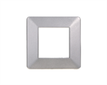 Placca in Plastica Grigia 2 Posti Compatibile con Vimar® Plana