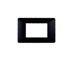 Placca in Plastica Nera 3 Posti Compatibile con Vimar® Plana