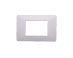 Placca in Plastica Grigia 3 Posti Compatibile con Vimar® Plana