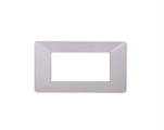Placca in Plastica Bianca 4 Posti Compatibile con Vimar® Plana