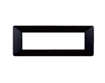 Placca in Plastica Nera 7 Posti Compatibile con Vimar® Plana