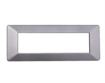 Placca in Plastica Grigia 7 Posti Compatibile con Vimar® Plana