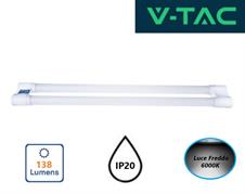 Plafoniera Doppio Tubo LED 18W Luce Fredda 6400K IP20 60cm