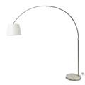 Lampada da Terra in Metallo Bianca con Portalampada E27 196cm