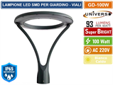 Lampada Lampione da Giardino LED 100W Luce Calda 3000K IP65