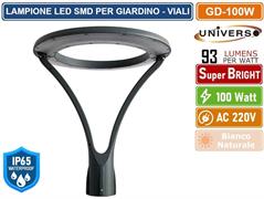 Lampada Lampione da Giardino LED 100W Luce Naturale 4000K IP65