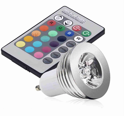 Faretto led spot GU10 RGB multicolor con telecomando