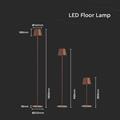 Lampada Touch Ricaricabile LED 4W Regolabile Luce Calda corten