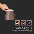 Lampada Touch Ricaricabile LED 4W Regolabile Luce Calda corten