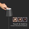 Lampada Touch Ricaricabile LED 4W Regolabile Luce Calda nera