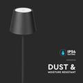Lampada Touch Ricaricabile LED 4W Regolabile Luce Calda nera
