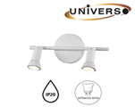 Faretti Orientabili in Metallo da Soffitto 2 Portafaretti GU10