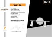 Faretti Orientabili in Metallo da Soffitto 2 Portafaretti GU10