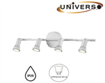 Faretti Orientabili in Metallo da Soffitto 4 Portafaretti GU10
