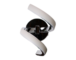 Applique da Parete a Spirale Argento LED 9W Tonalità Luce 3in1