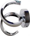 Applique da Parete a Spirale Argento LED 9W Tonalità Luce 3in1