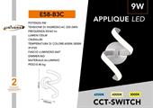 Applique da Parete a Spirale Bianca LED 9W Tonalità Luce 3in1