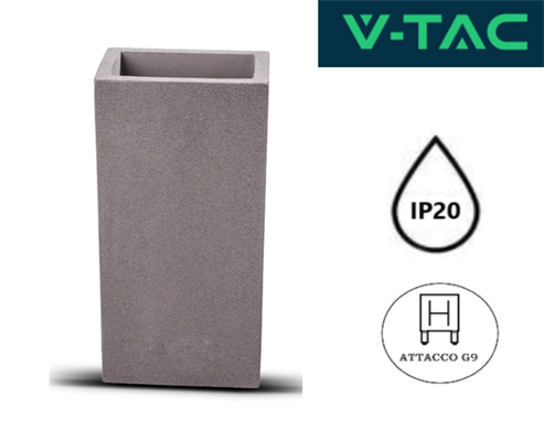 Lampada LED da Muro in Cemento Portalampada Attacco G9 UP&DOWN