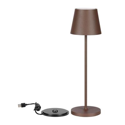 Lampada LED da Tavolo 2W Colore corten in Alluminio wireless