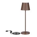 Lampada LED da Tavolo 2W Colore corten in Alluminio wireless