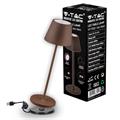 Lampada LED da Tavolo 2W Colore corten in Alluminio wireless