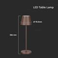 Lampada LED da Tavolo 2W Colore corten in Alluminio wireless