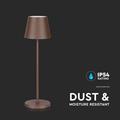Lampada LED da Tavolo 2W Colore corten in Alluminio wireless