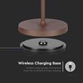 Lampada LED da Tavolo 2W Colore corten in Alluminio wireless