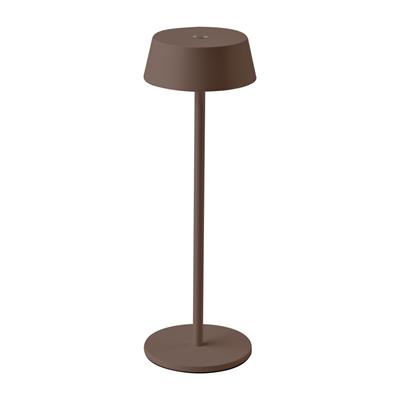 Lampada LED da Tavolo 2W Colore Corten in Alluminio ricaricabile