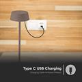 Lampada LED da Tavolo 2W Colore Corten in Alluminio ricaricabile