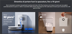 Robot Aspirapolvere con Pulizia e Svuotamento Automatico