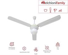 Agitatore da Soffitto con Portalampada E27 3 Pale 5 Velocità