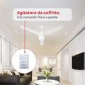 Agitatore da Soffitto con Portalampada E27 3 Pale 5 Velocità