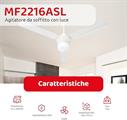 Agitatore da Soffitto con Portalampada E27 3 Pale 5 Velocità