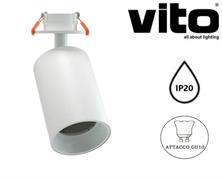 Portafaretto Nero da Incasso Ø65mm con Molle Attacco GU10