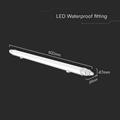 Plafoniera LED Impermeabile 18W Collegabile 60cm 4000K IP65