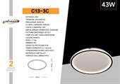 Plafoniera da Soffitto LED 43W Tonalità Luce 3in1