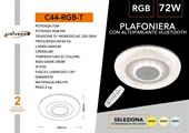 Plafoniera RGB LED 72W con Cassa Bluetooth e Telecomando