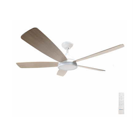 Ventilatore da Soffitto con Luce LED 20W Dimmerabile 5 Pale