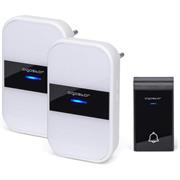 Campanello Senza Fili Wireless Trasmettitore e 2 Ricevitori IP44