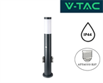 Paletto 60cm con Portalampada E27 Sensore PIR 2 Prese Schuko