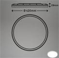 Plafoniera Slim 22W Luce Naturale 4000K