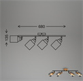 Applique da Soffitto con Portalampada Orientabili E27