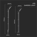Lampada Solare LED 1,7W da Giardino con Picchetto e Supporto