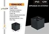 Applique a Muro da Esterno Doppia Emissione LED 12W Luce 3in1