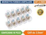 Morsetto a Cappuccio Unipolare per Cavi 10mm Confezione da 10pz