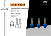 Tubetto Terminale Isolato per Cavi da 10mm Confezione 100pz
