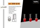 Tubetto Terminale Isolato per Cavi da 16mm Confezione 100pz